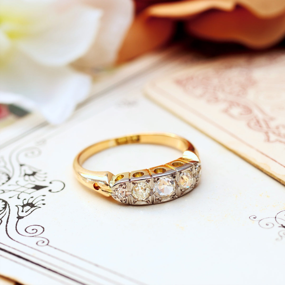 Antique Edwardian Recycled Diamond Engagement Ring