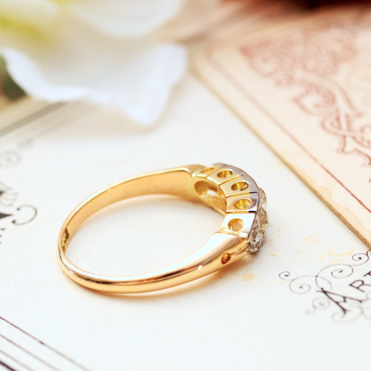 Antique Edwardian Recycled Diamond Engagement Ring