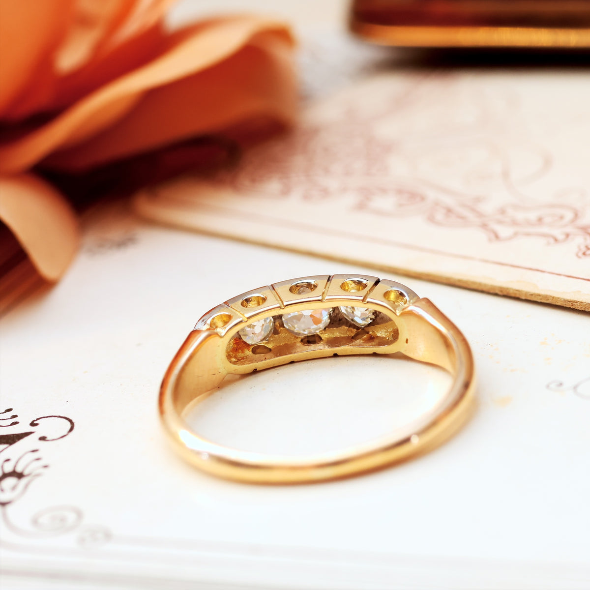 Antique Edwardian Recycled Diamond Engagement Ring