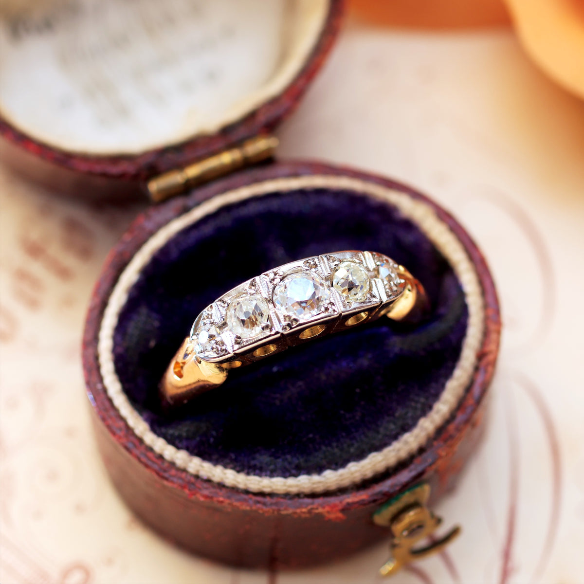 Antique Edwardian Recycled Diamond Engagement Ring