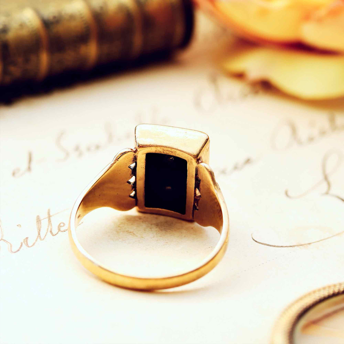 Date 1971 9ct Gold Initial 'J' Signet Ring