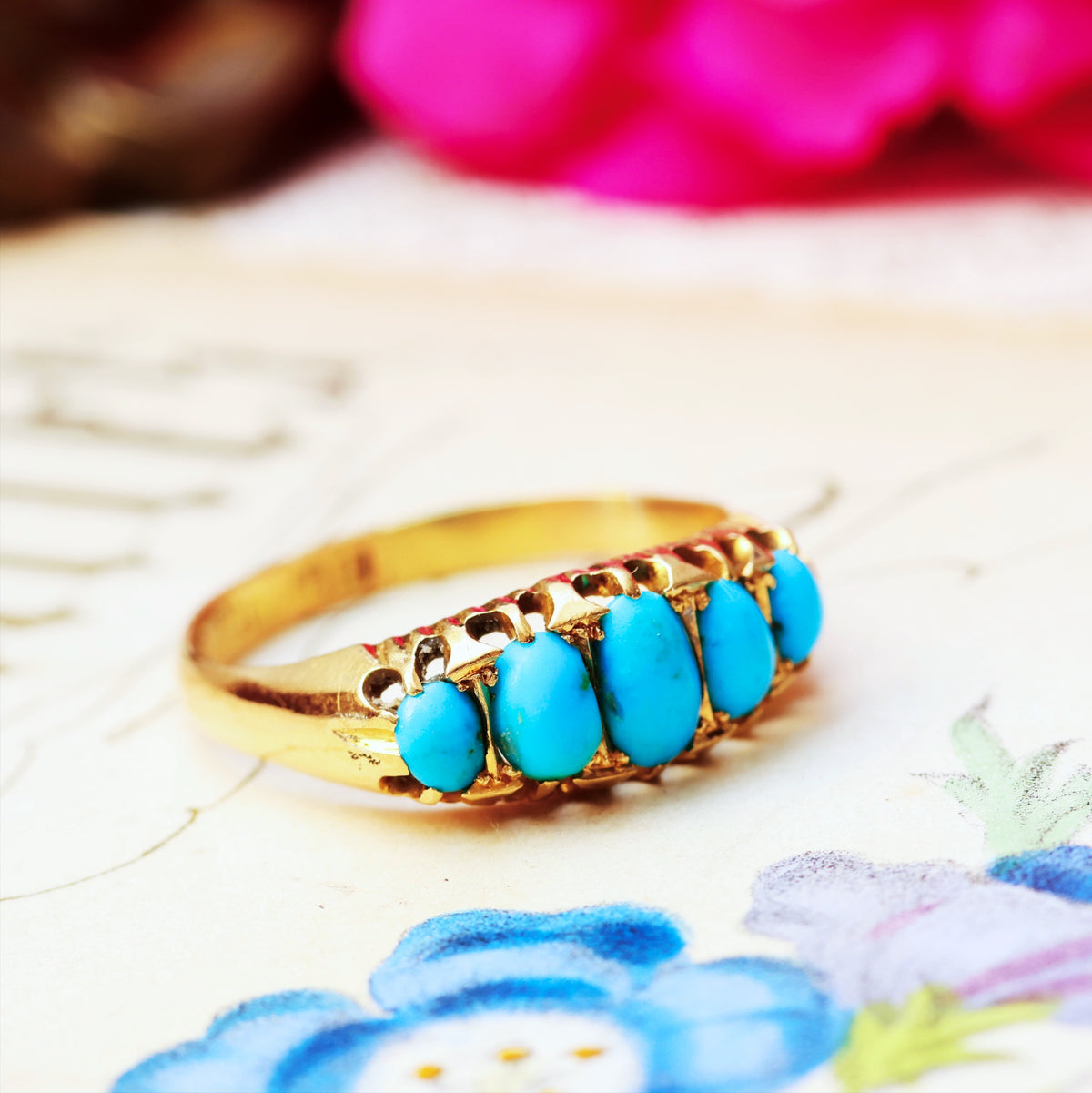 Antique Date 1915 Persian Turquoise Ring