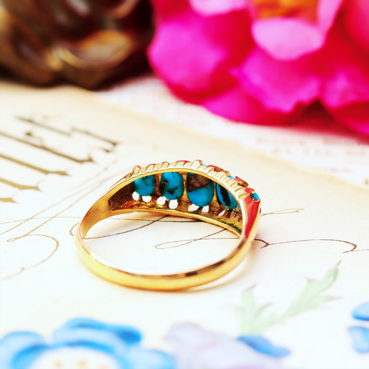 Antique Date 1915 Persian Turquoise Ring