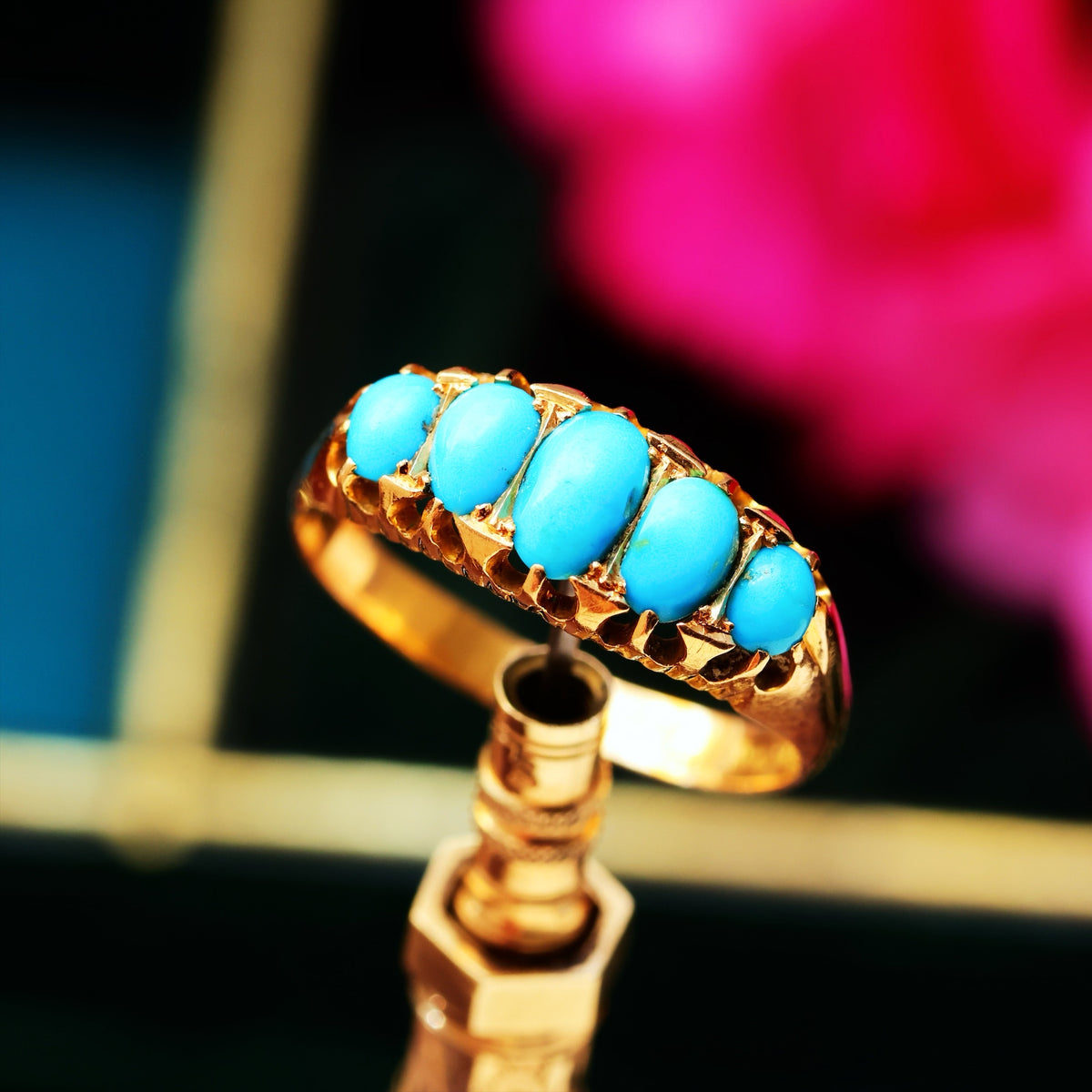 Antique Date 1915 Persian Turquoise Ring