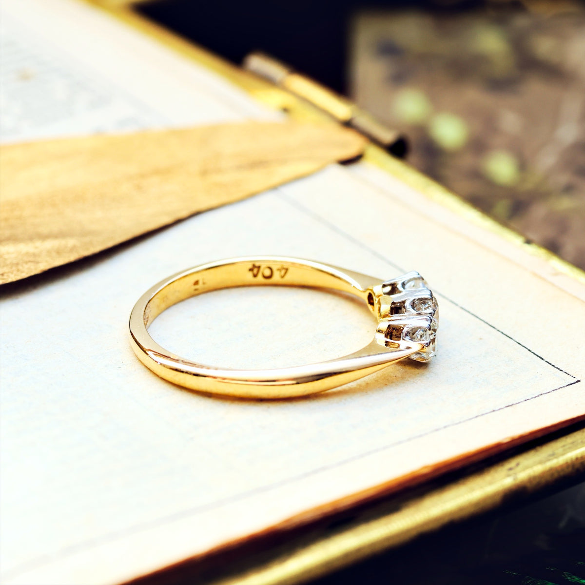 Darling Antique Diamond Trilogy Engagement Ring