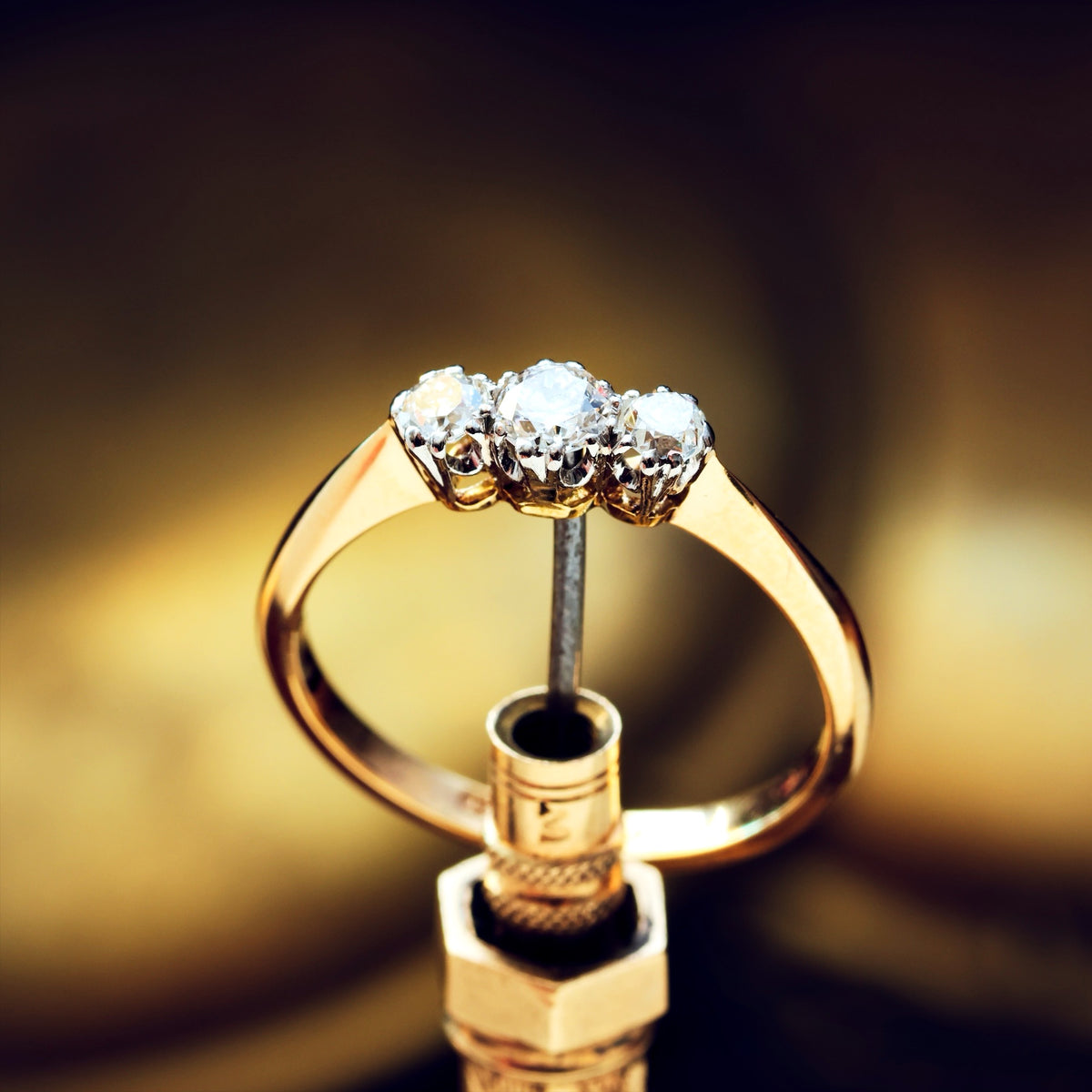 Darling Antique Diamond Trilogy Engagement Ring