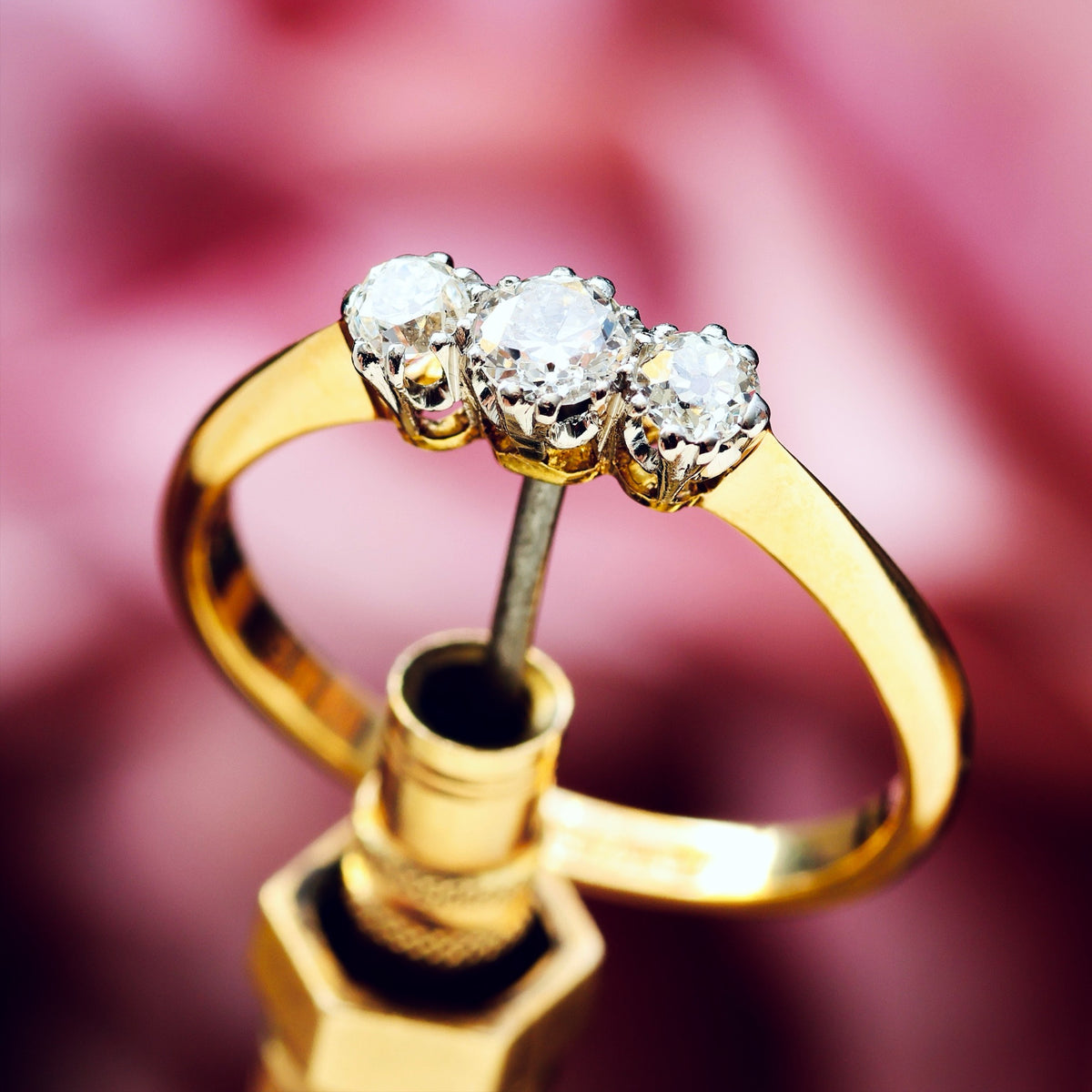 Darling Antique Diamond Trilogy Engagement Ring