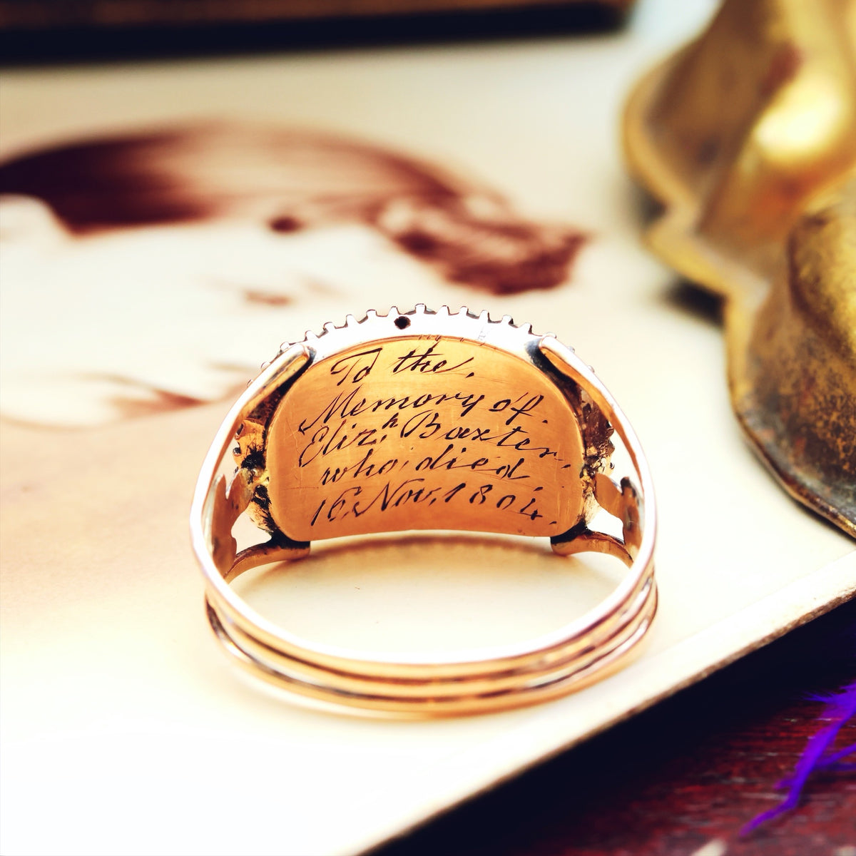 Mourning Ring for Elizabeth Baxter of Dundee d.1804