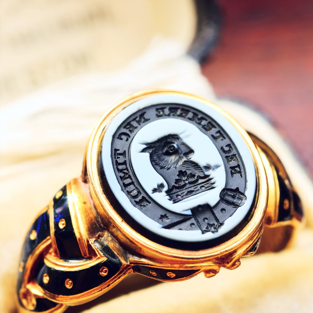 Date 1862 Mourning Ring for Caroline Giesler