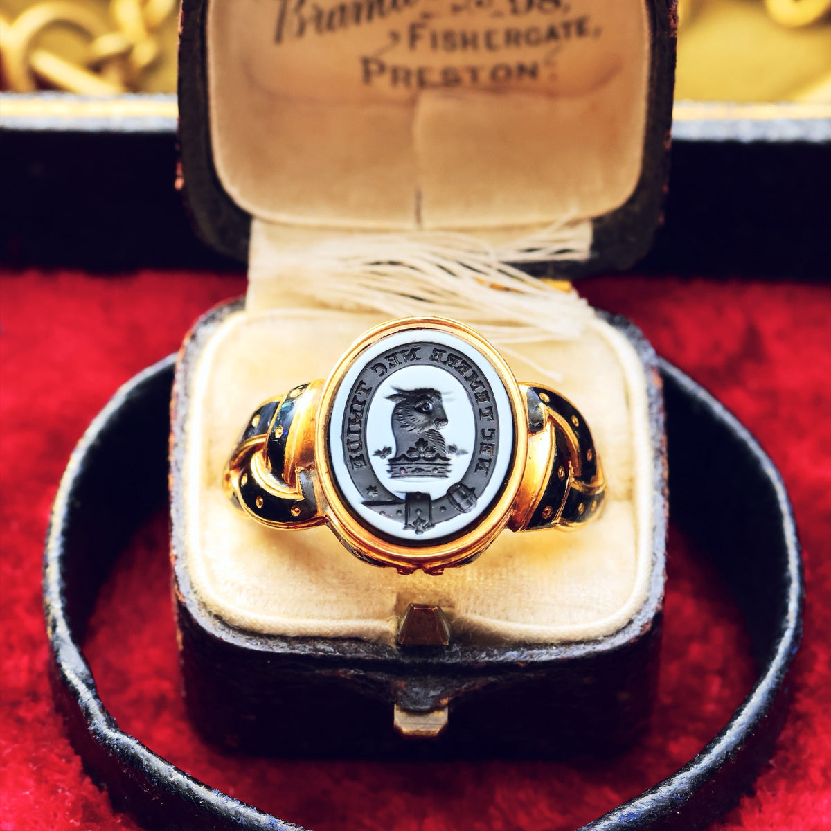 Date 1862 Mourning Ring for Caroline Giesler