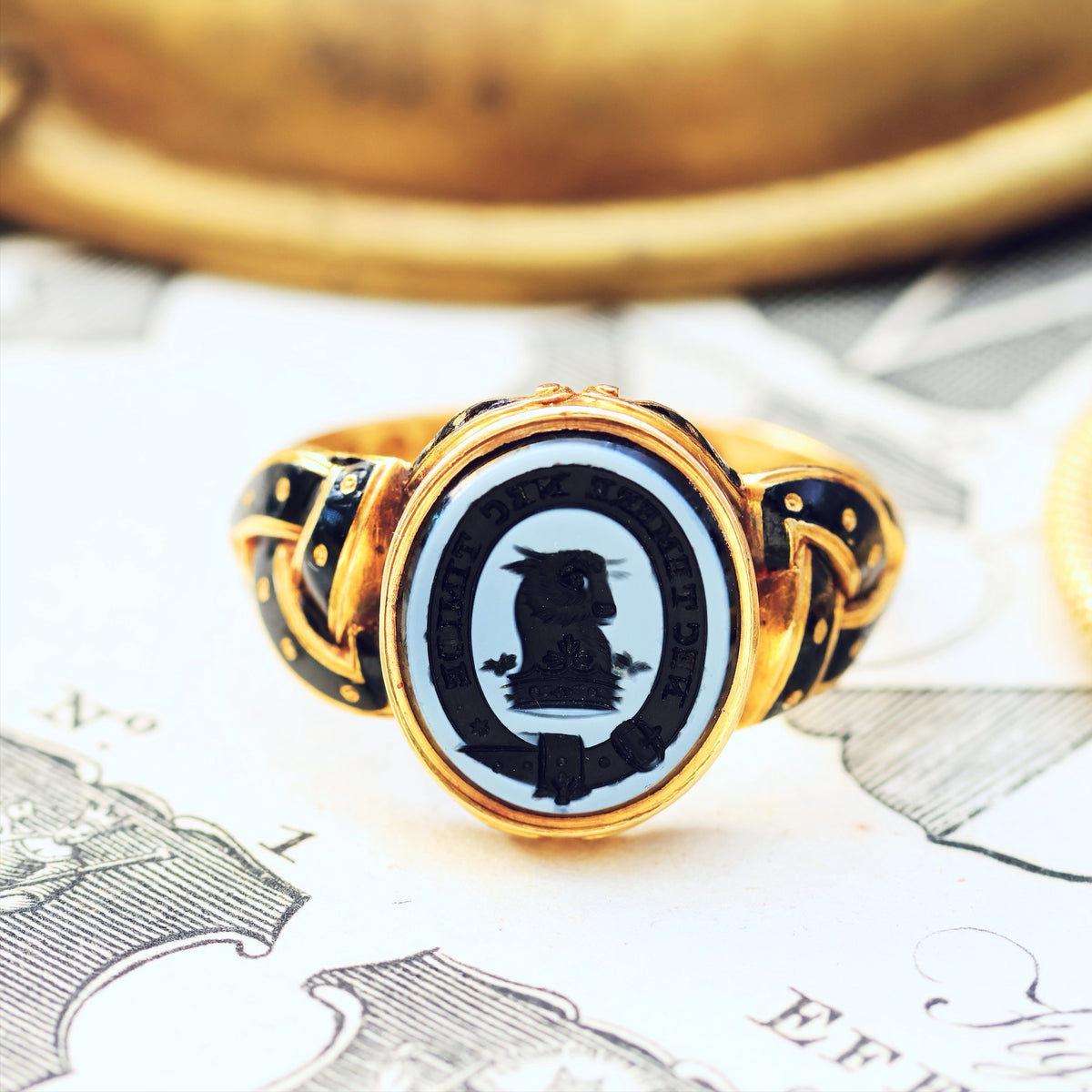 Date 1862 Mourning Ring for Caroline Giesler