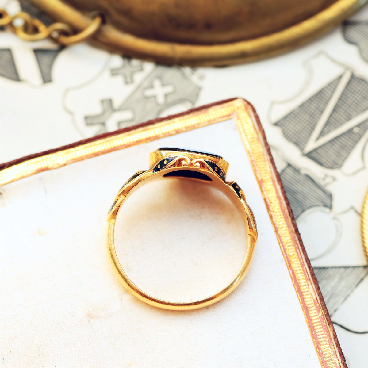 Date 1862 Mourning Ring for Caroline Giesler