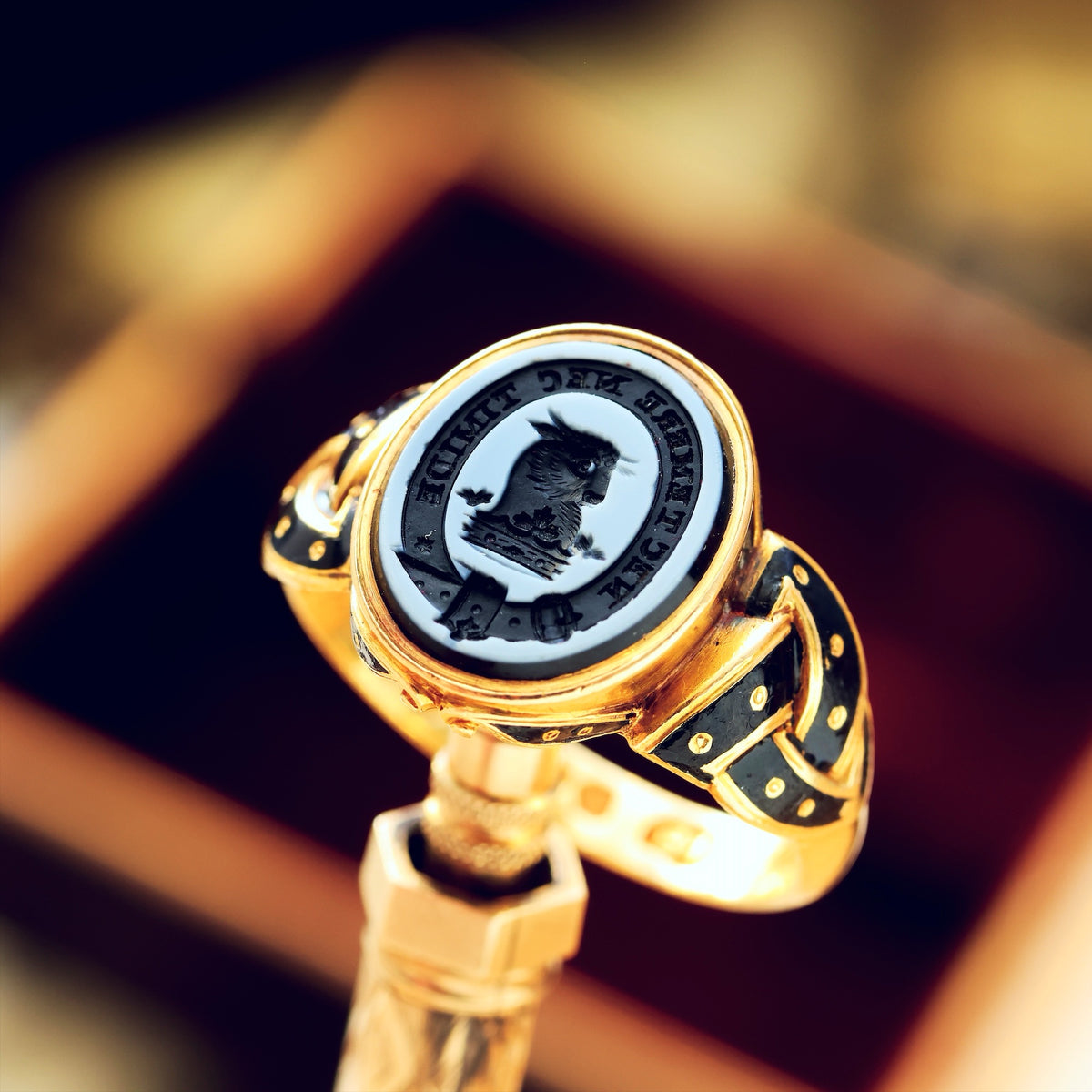 Date 1862 Mourning Ring for Caroline Giesler