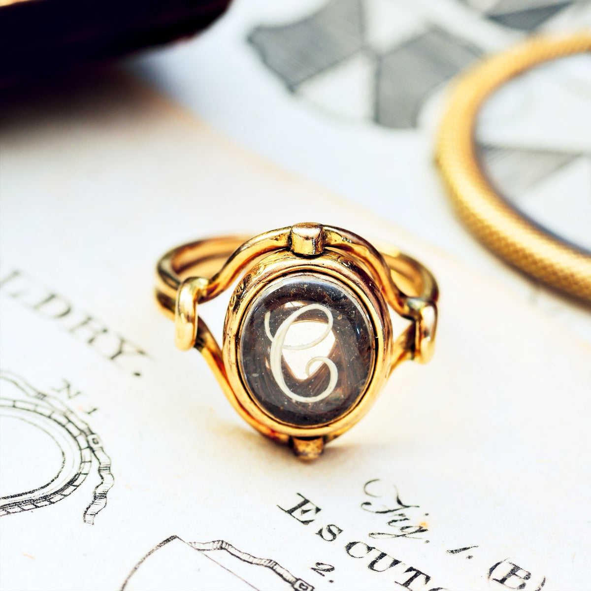 Circa 1862 Mourning Ring for Caroline Giesler