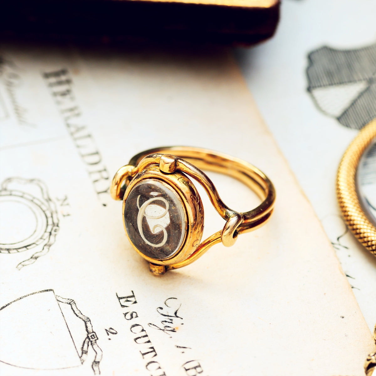 Circa 1862 Mourning Ring for Caroline Giesler