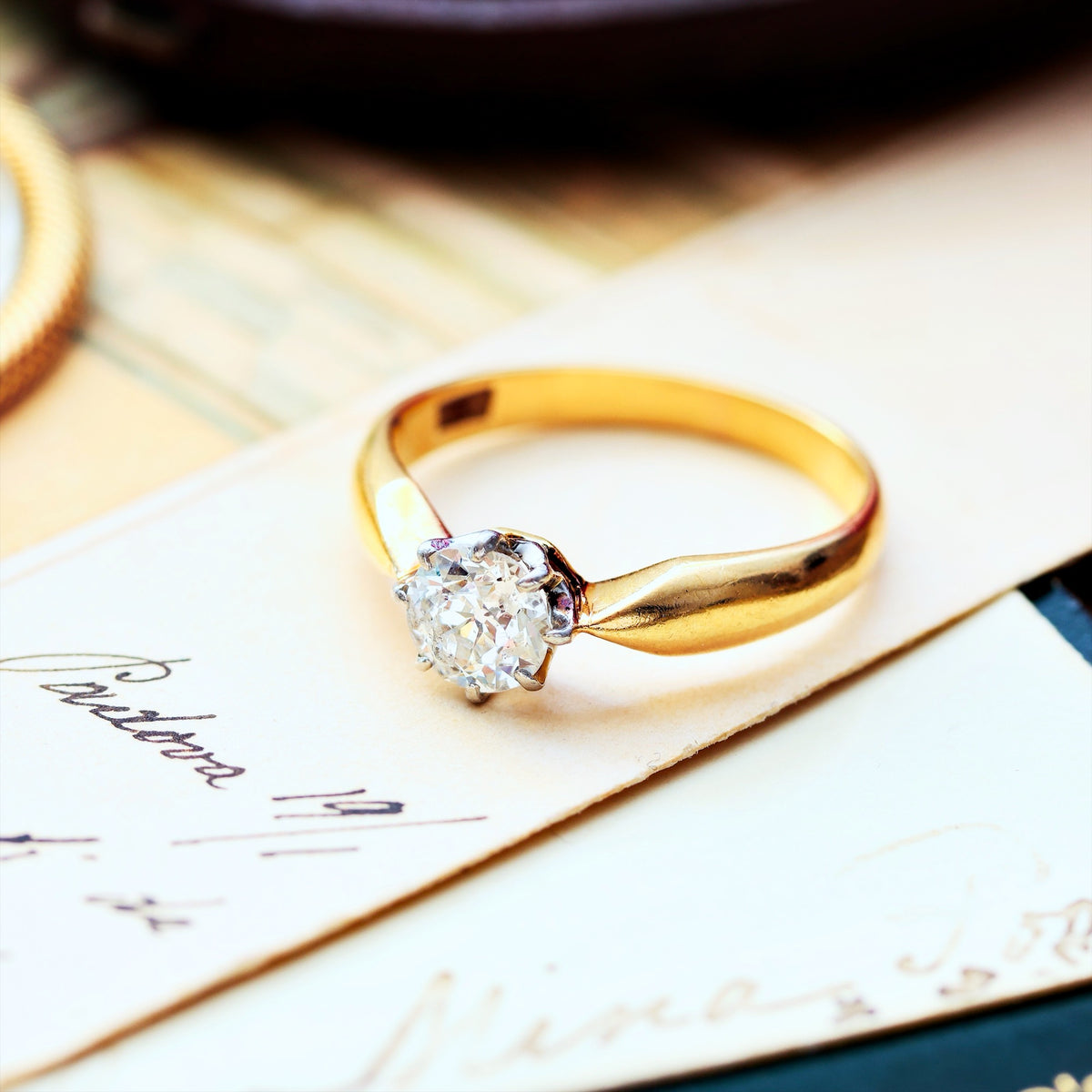 Ethereal Antique 'Tiffany' Style Diamond Engagement Ring