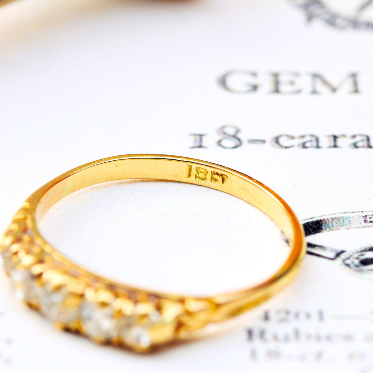 Circa 1890's Hand Cut Diamond Engagement Ring