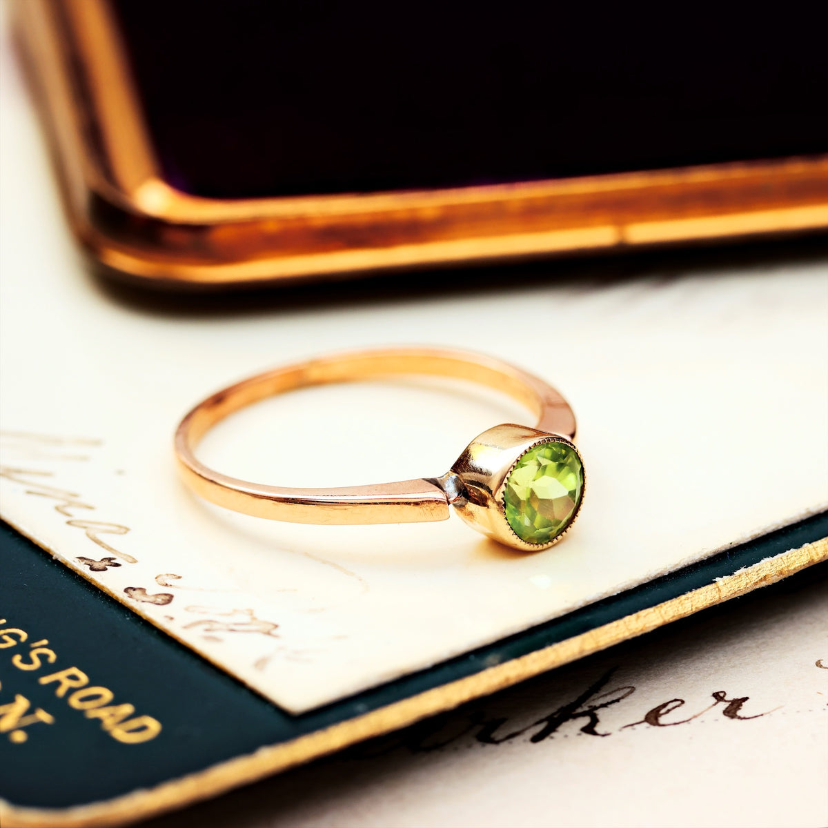 Sweetly Simple Antique Peridot Ring