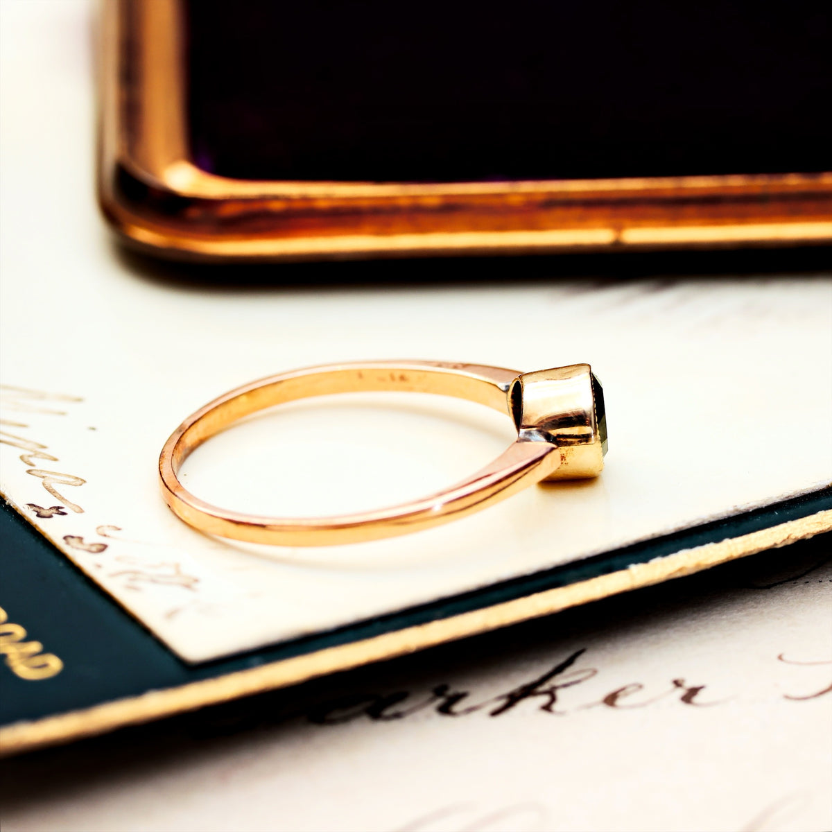 Sweetly Simple Antique Peridot Ring