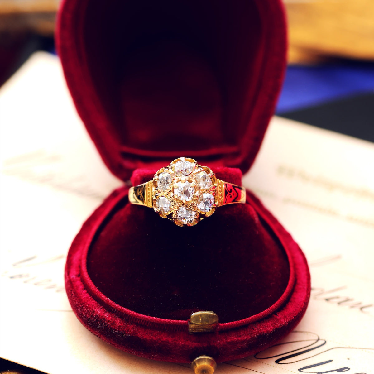 Antique Victorian Diamond Cluster Ring