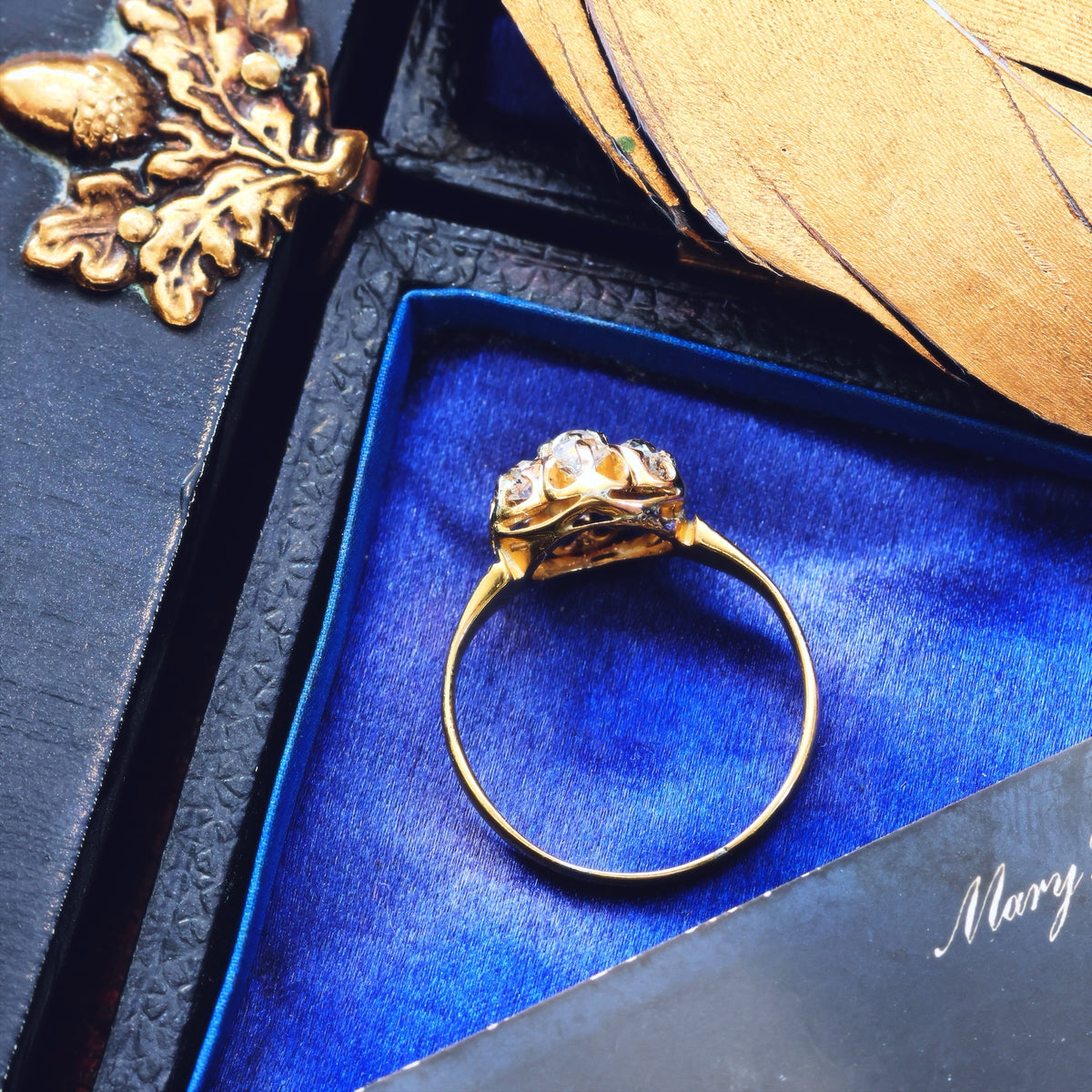 Circa 1870's, Antique Victorian Diamond Cluster Ring