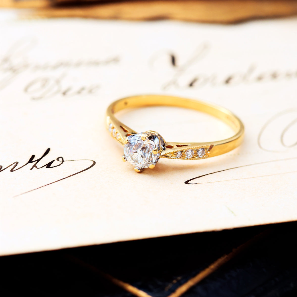 Vintage 0.30ct Diamond Solitaire Engagement Ring
