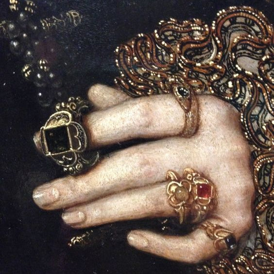 Vintage Rose Gold Gothic Diamond Engagement Ring