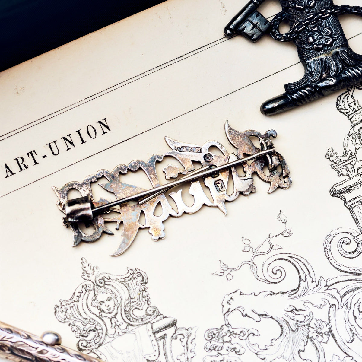 Victorian Date 1878 Pollie Silver Name Brooch