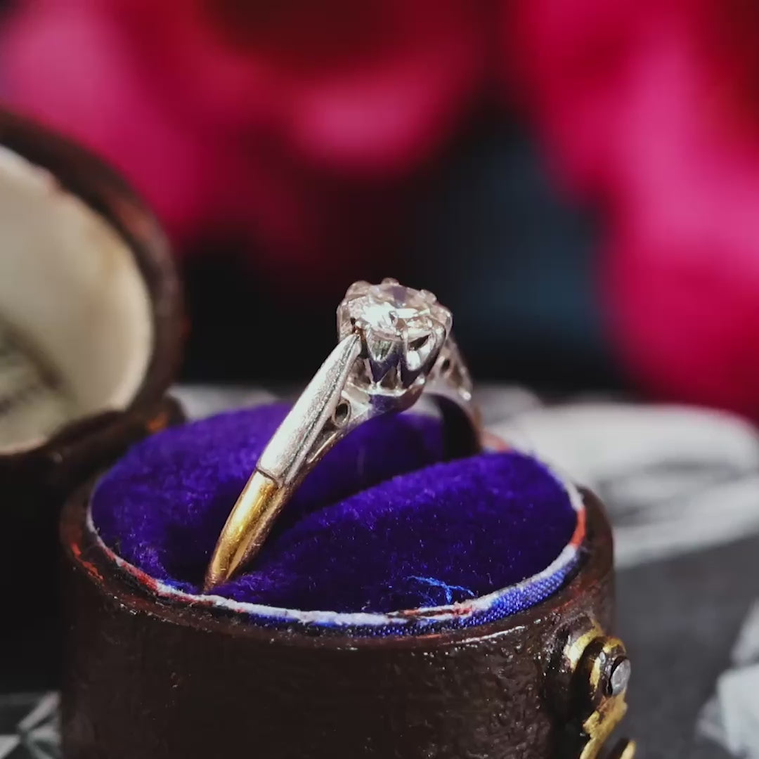 Vintage Brilliant Cut Diamond Solitaire Ring