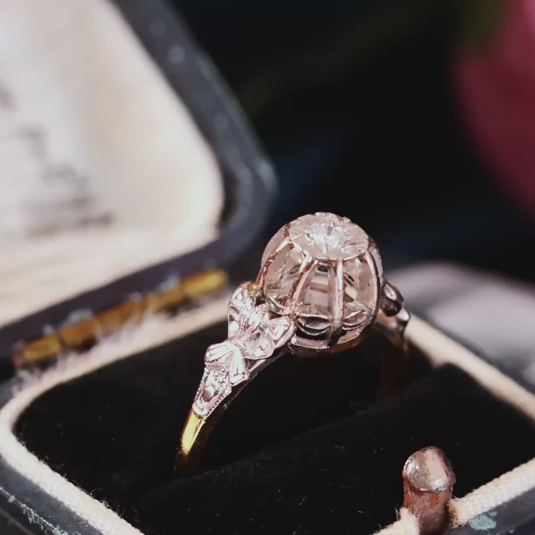 An Especially Fancy Vintage Diamond Engagement Ring