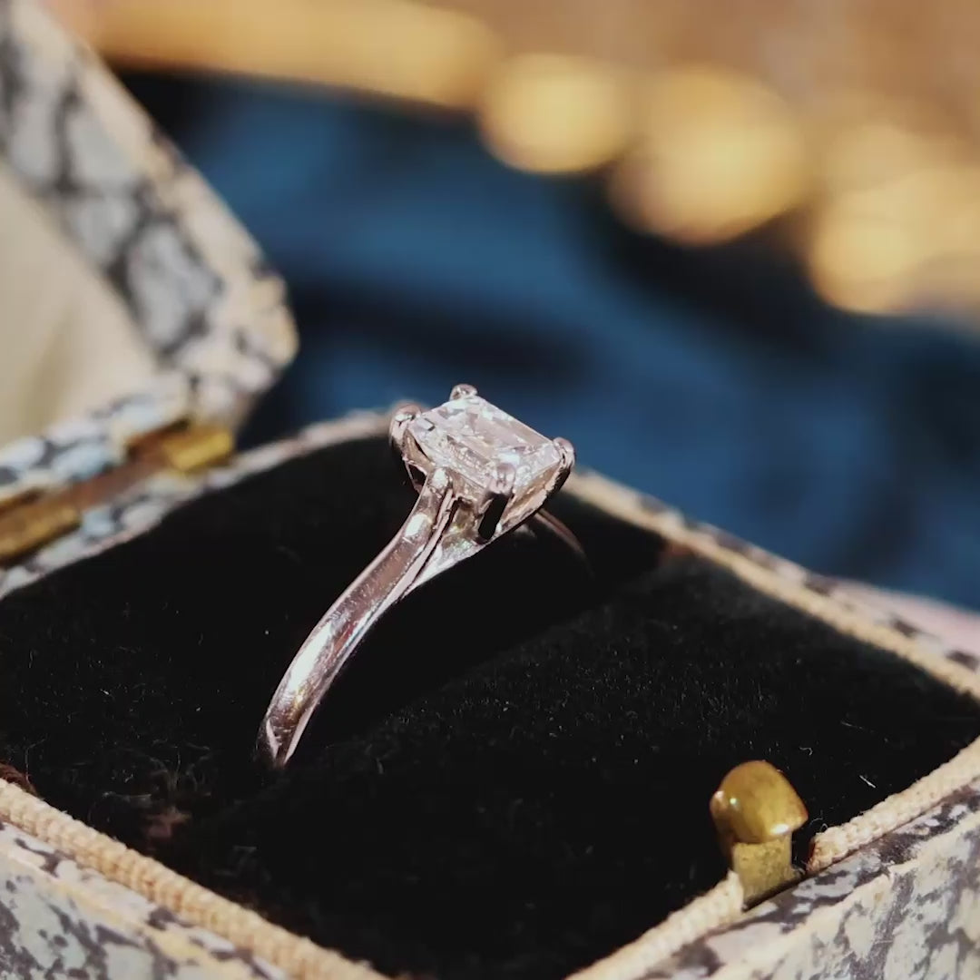 Fine Quality 0.48ct Emerald Cut Diamond Engagement Ring