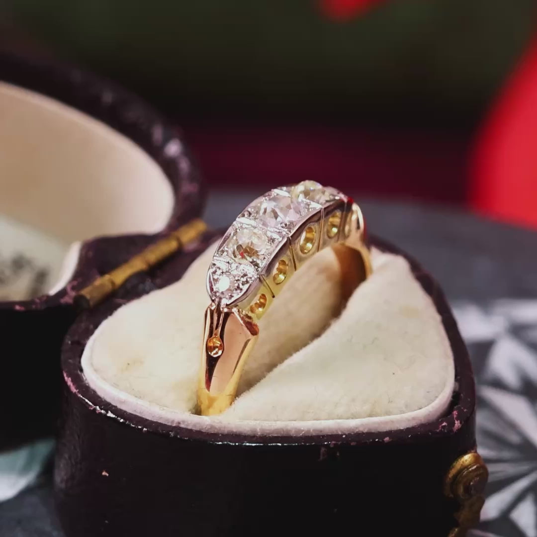 Antique Edwardian Recycled Diamond Engagement Ring