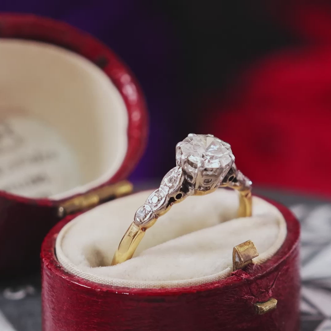 Vintage .80ct Diamond Engagement Ring