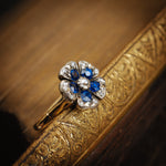 Antique Sapphire Diamond Pansy Ring