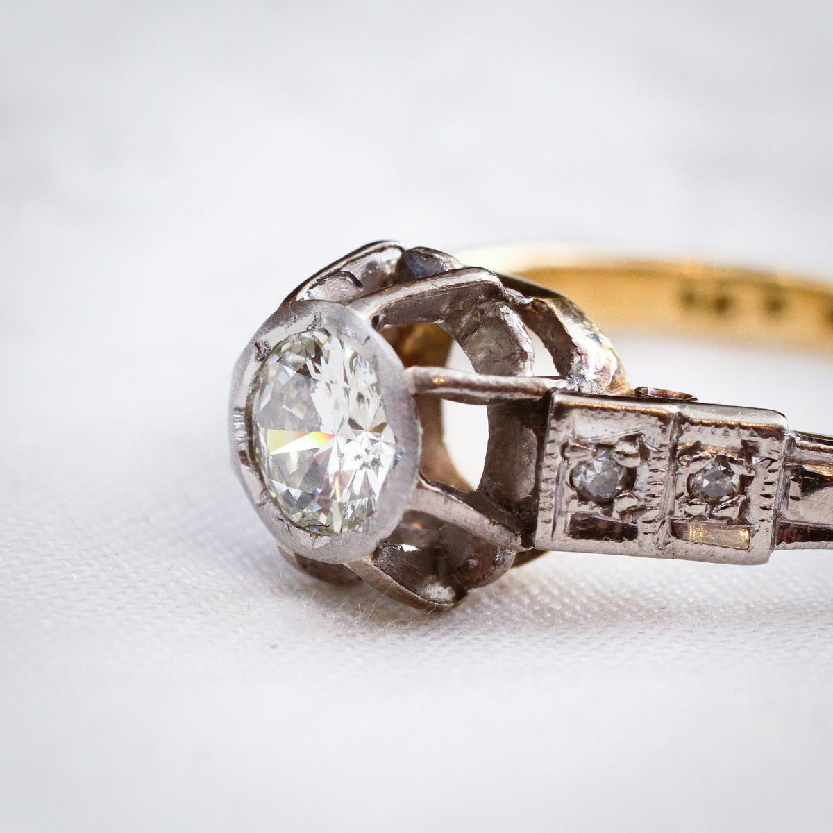 Dramatic Art Deco Diamond Engagement Ring