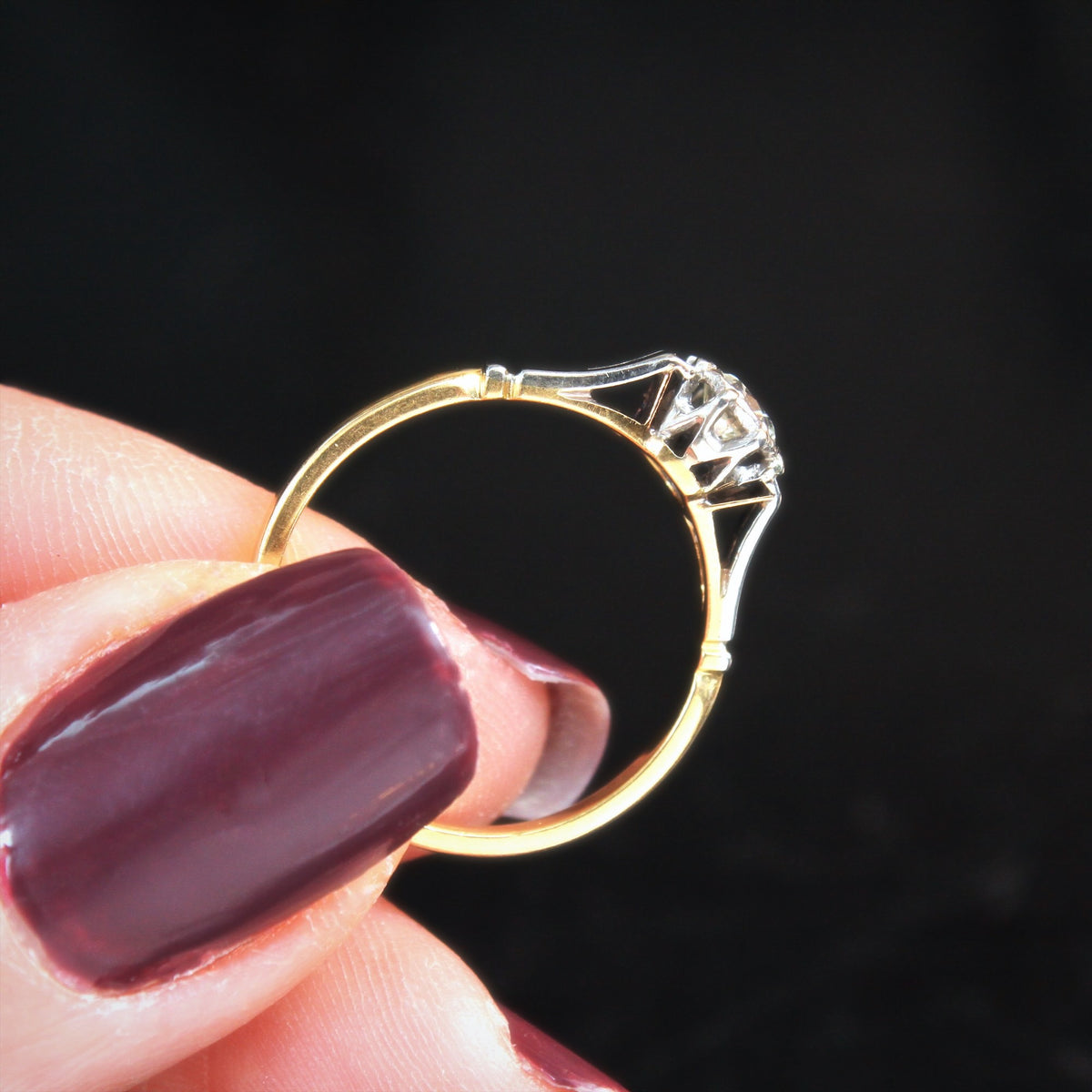 A Restrainedly Lovely Vintage Diamond Solitaire Ring