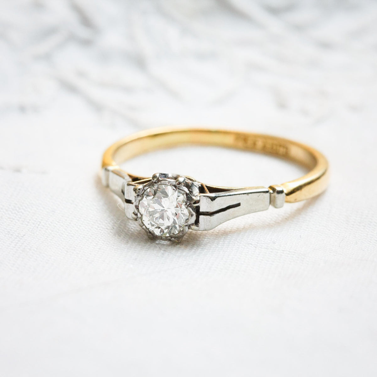 Vintage Diamond Solitaire Ring