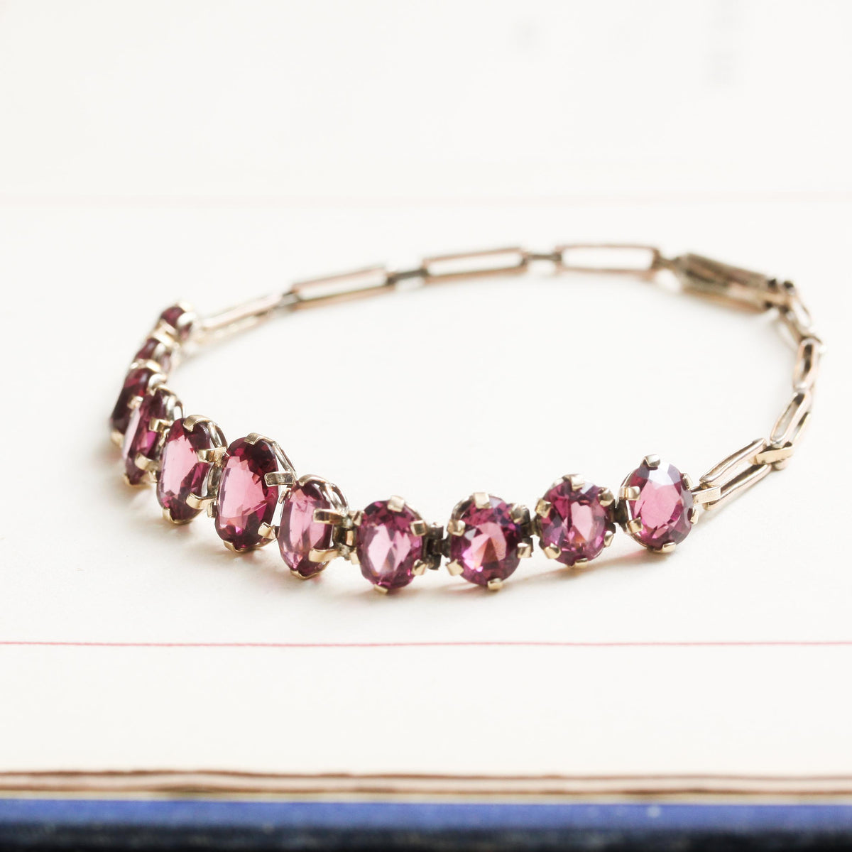 Luscious Vintage Edwardian Almandine Garnet Bracelet