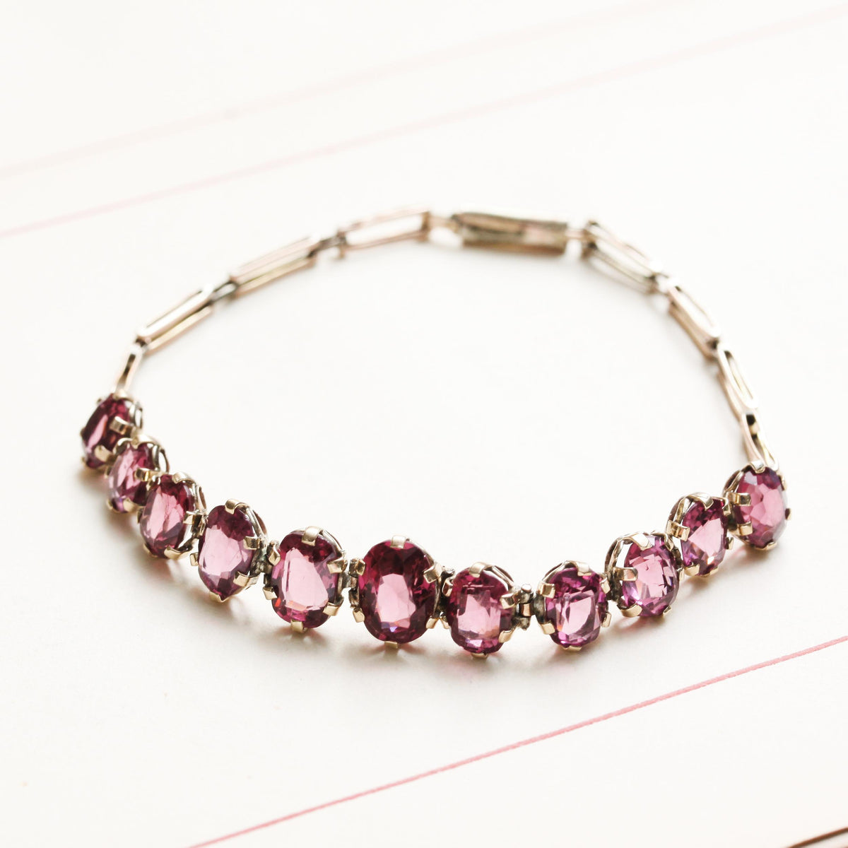 Luscious Vintage Edwardian Almandine Garnet Bracelet