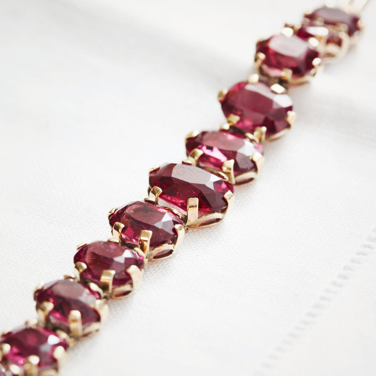 Vintage Edwardian Almandine Garnet Bracelet