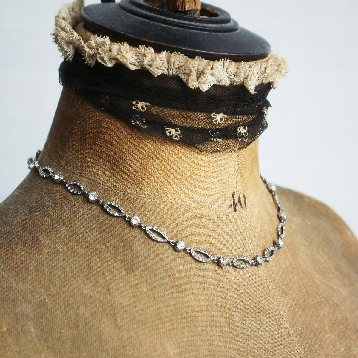 Vintage French Georgian Style Paste Necklace
