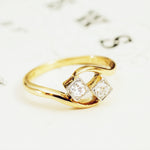 Unforgettable Vintage Diamond 'Toi et Moi' Ring