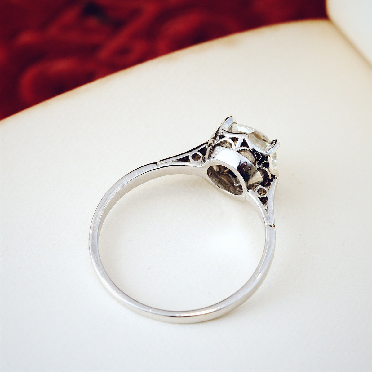 Lovely Certificated 1.20ct Hand Cut Diamond Engagement Ring