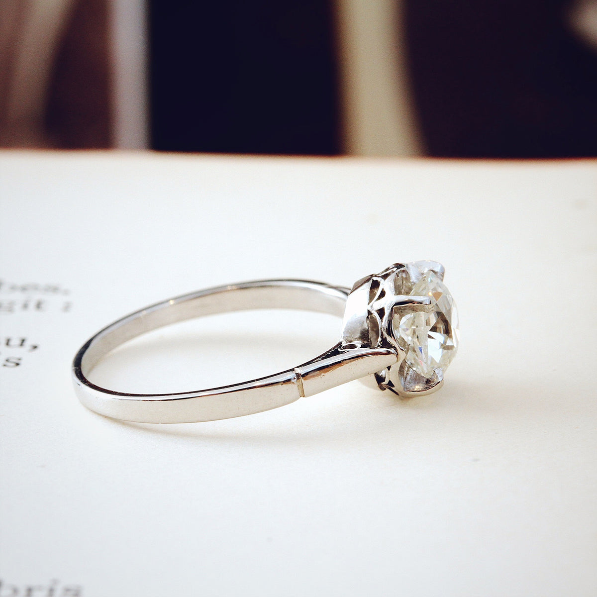 Lovely Certificated 1.20ct Hand Cut Diamond Engagement Ring