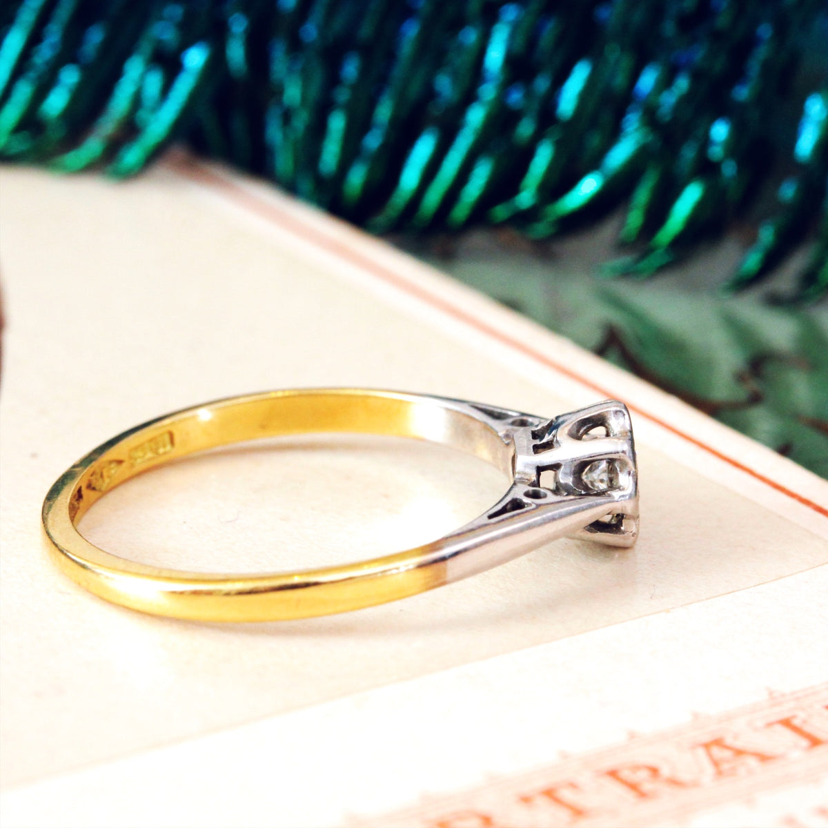 Vintage Brilliant-cut Diamond Solitaire Engagement Ring