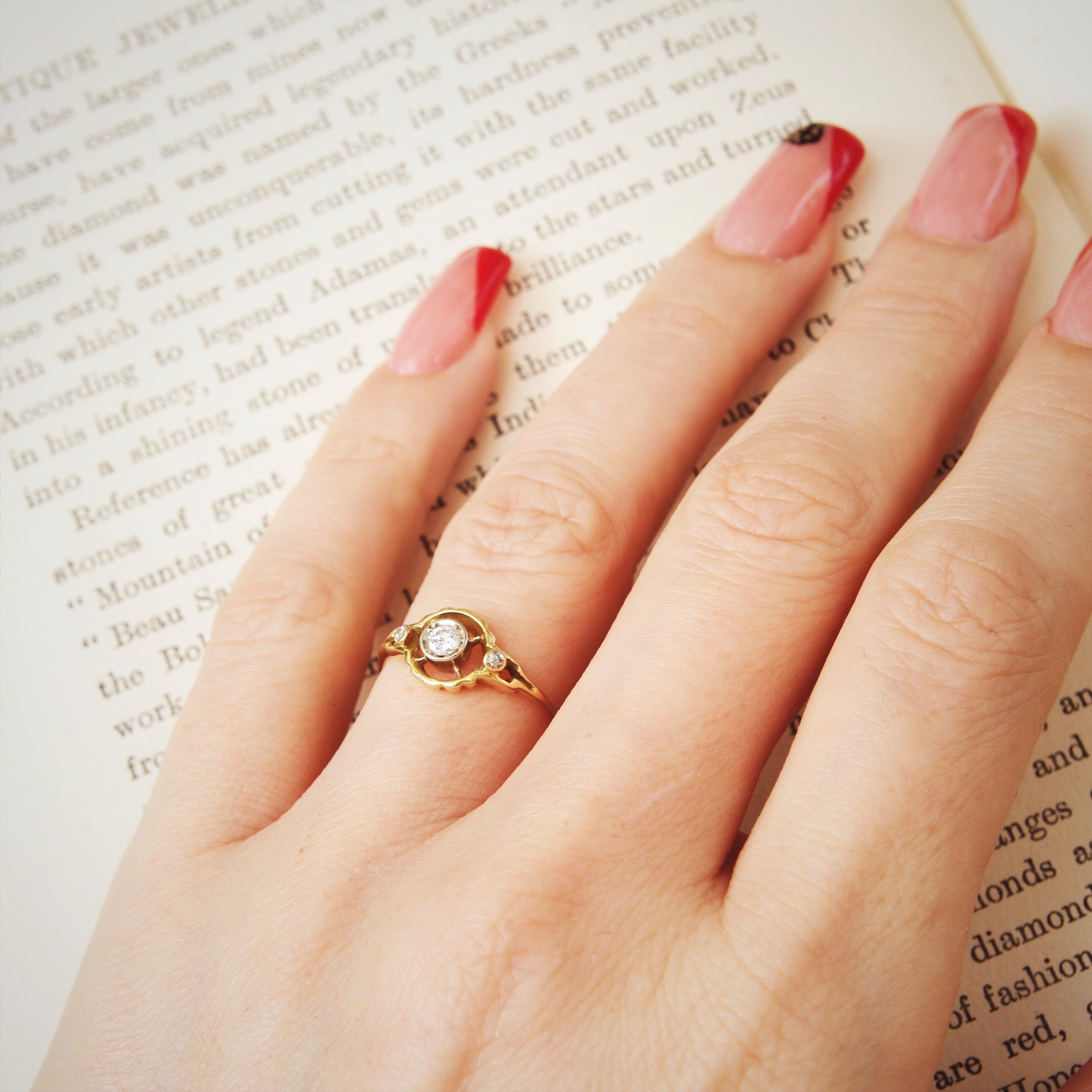 Unusual gold shop engagement rings