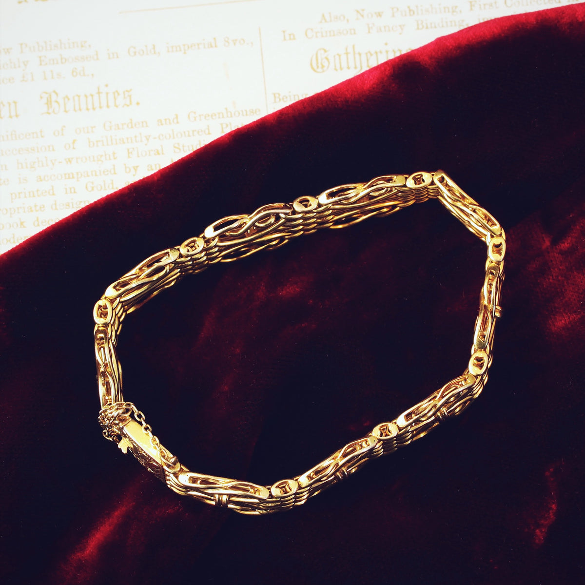 Especially Nice 9ct Gold Edwardian Gate Bracelet