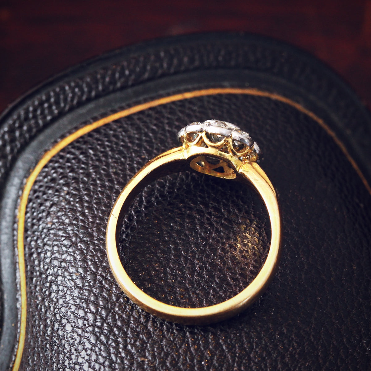 Scarce Find, Vintage Hand Cut Diamond Cluster Ring