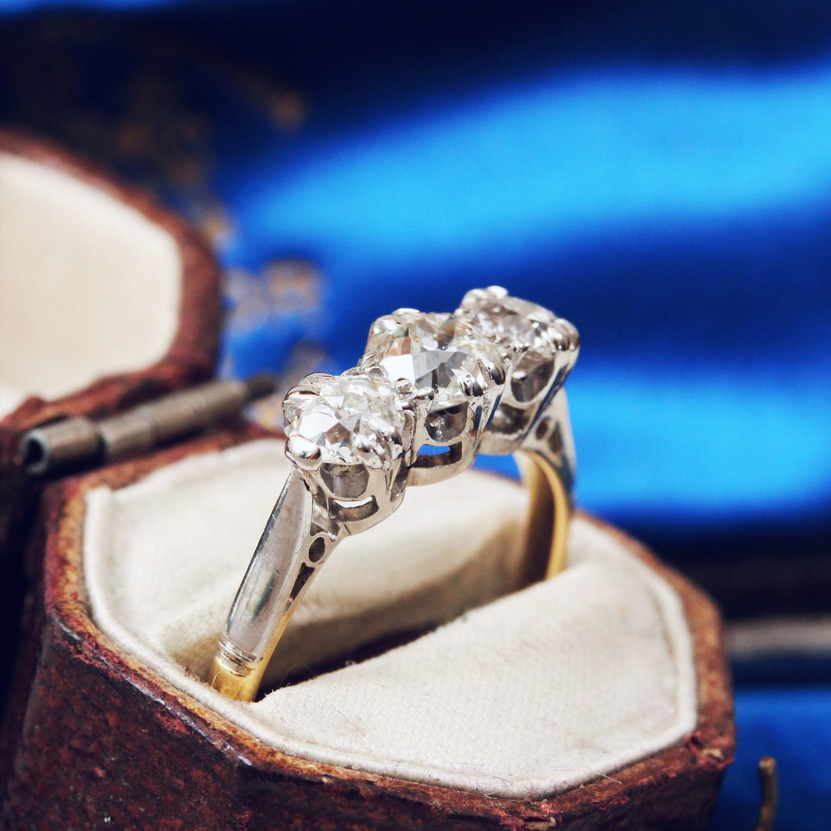 Vintage Trilogy Diamond Engagement Ring