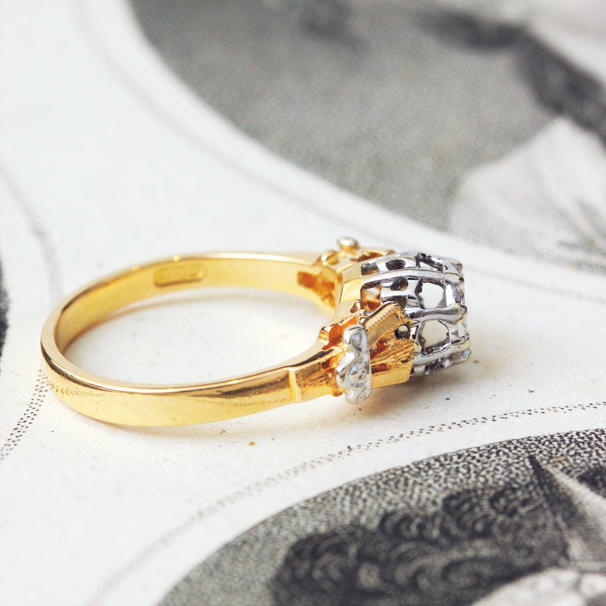 Captivating Vintage Diamond Solitaire Engagement Ring